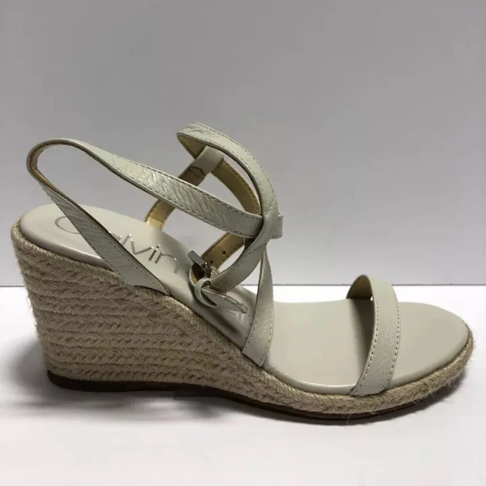 Calvin Klein Women’s Betsy, Strappy Wedge Sandals, Size 7.5 M